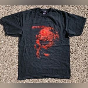 Vtg 2000s Sepultura Demon Night Mexican T-Shirt Size (M)